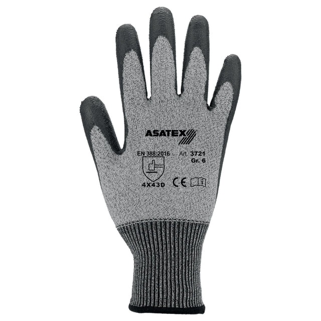 ASATEX Schnittschutzhandschuhe Gr.9 graumeliert/schwarz EN 388 PSA II 10 Paar