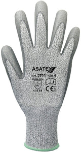 ASATEX Schnittschutzhandschuhe Gr.8 grau EN 388 PSA II – 10 Paar, PU-beschichtet, Level B
