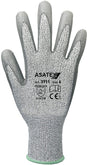 ASATEX Schnittschutzhandschuhe Gr.8 grau EN 388 PSA II – 10 Paar, PU-beschichtet, Level B