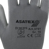 ASATEX Handschuhe Gr.8 weiß EN 388 PSA II Nylon mit PU-Beschichtung – 12 Paar