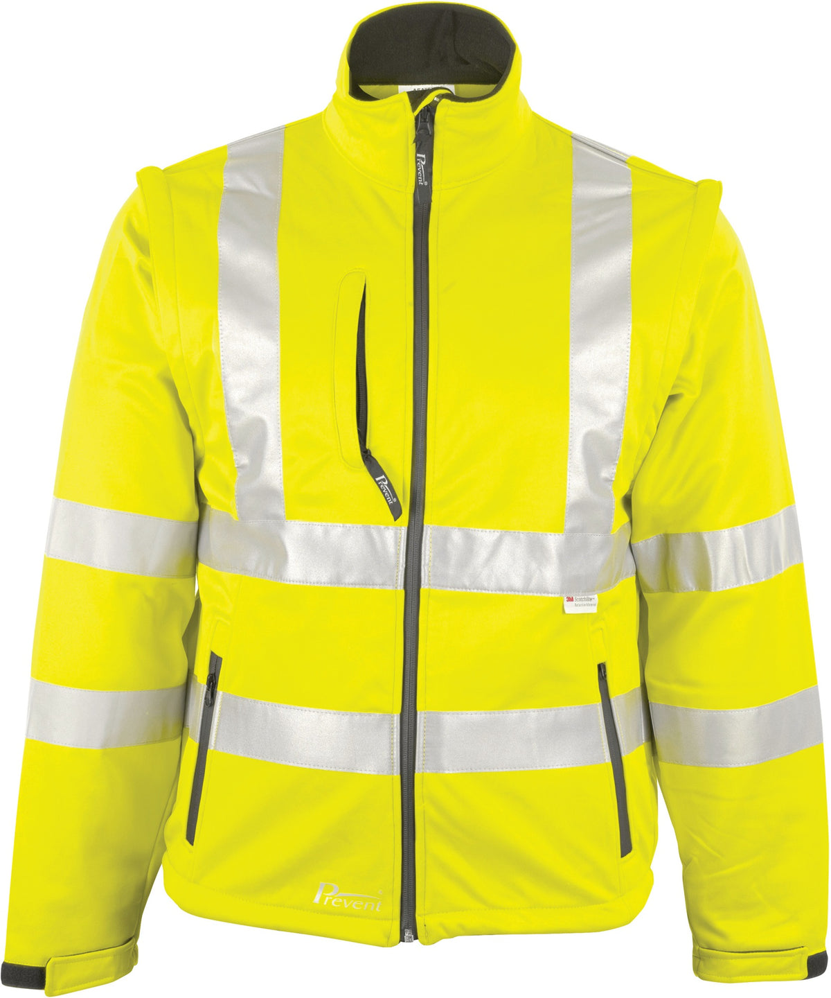 ASATEX Warnschutz-Softshelljacke PREVENT Gr. M gelb – EN ISO 20471 Kl. 3, atmungsaktiv & wasserdicht