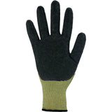 ASATEX Handschuhe Gr.7 gelb/schwarz EN 388 PSA II Nylon Naturlatex schrumpfgeraut