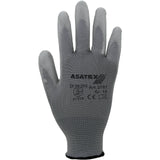 ASATEX Handschuhe Gr.8 weiß EN 388 PSA II Nylon mit PU-Beschichtung – 12 Paar