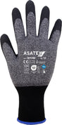 ASATEX Feinstrickhandschuh HIT-200 Gr. 10 grau/schwarz – Nitril-Mikroschaum, EN 388