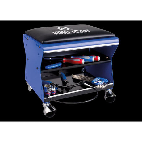 KING TONY Profi-Werkzeuge - Mobiler Werkhocker + 1 Ablagefach 87452CB