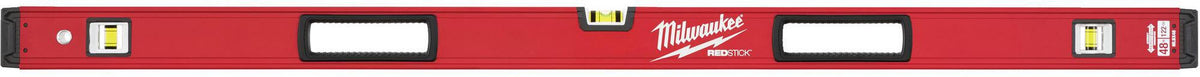 Wasserwaage REDSTICK Premium 120 cm MILWAUKEE – SHARPSITE Libelle, BACKBONE Metallblock