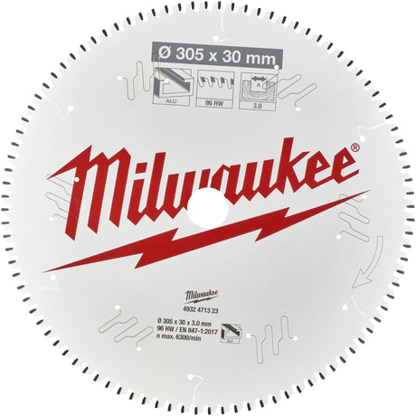 MILWAUKEE Kreissägeblatt 216 mm Z80 für Aluminium, Bohrung 30 mm, für Gehrungssägen