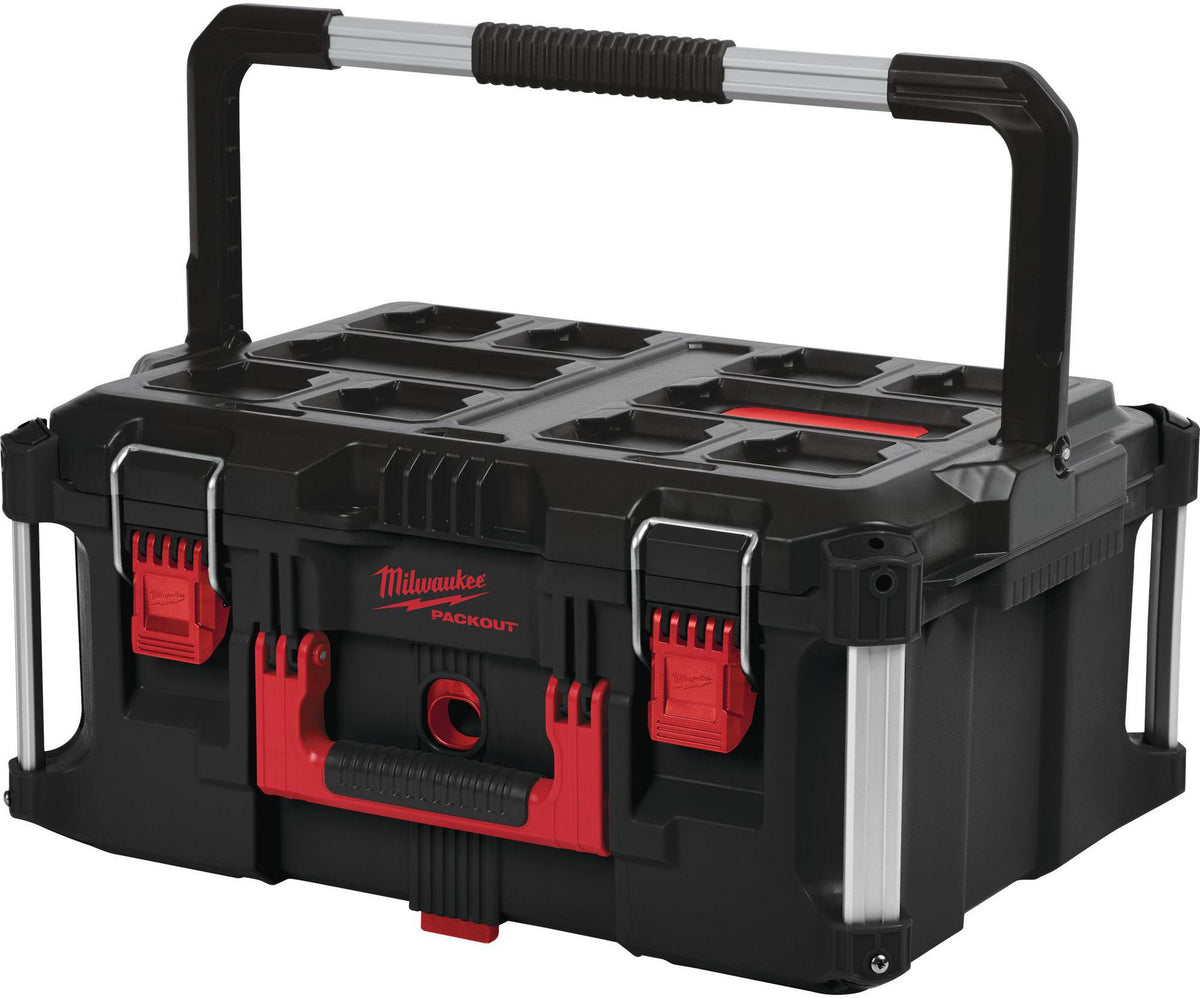 MILWAUKEE PACKOUT™ Koffer 411x561x165 mm Polymer schwarz-rot – IP65, Metallverstärkt