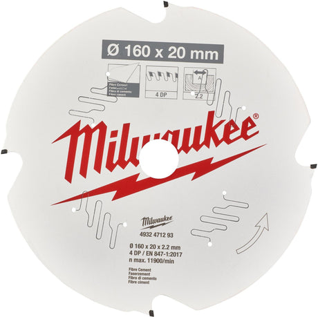 MILWAUKEE Kreissägeblatt 160 mm Z4 DF – THIN KERF für Akku-Handkreissägen, 20 mm Bohrung