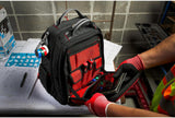 MILWAUKEE PACKOUT™ Werkzeugrucksack 292x381x508 mm Ballistic-Nylon schwarz-rot