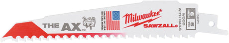 MILWAUKEE Säbelsägeblatt 150 mm, 5 mm Zahnteilung, 25 Stück – Bi-Metall für Holz mit Nägeln