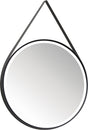 AS Eleganza LED-Leuchtspiegel 60 cm rund – Wandspiegel mit schwarzem Stahlrahmen und Neutral-White Licht