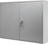 BURG-WÄCHTER Schlüsselschrank 6850/100 PZ mit Profilzylinder, 100 Haken, Stahl, grau, 550x377x80 mm