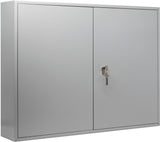 BURG-WÄCHTER Schlüsselschrank 6850/100 PZ mit Profilzylinder, 100 Haken, Stahl, grau, 550x377x80 mm