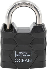 BURG-WÄCHTER Zylindervorhangschloss 490 NI 30, Messing, seewasserfest, 10er-Pack