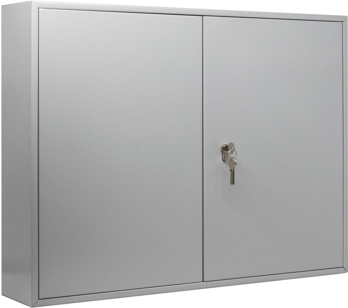 BURG-WÄCHTER Schlüsselschrank 6850/100 PZ mit Profilzylinder, 100 Haken, Stahl, grau, 550x377x80 mm