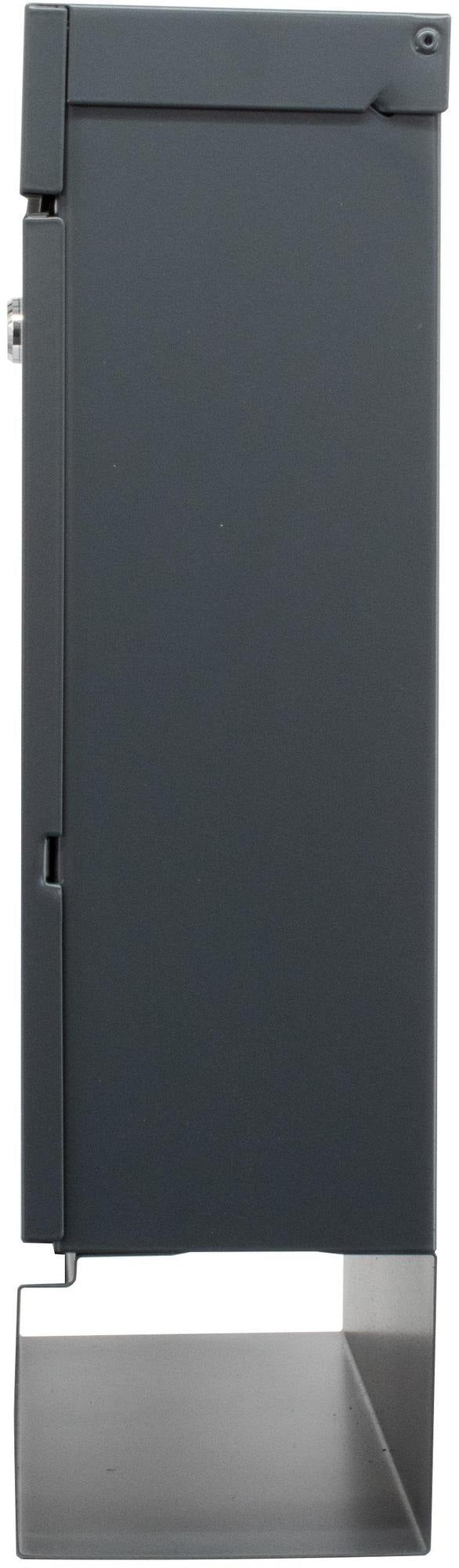 BURG-WÄCHTER Briefkastenset NewYork 3850 Ni – Edelstahl, DIN C4, mit Zeitungsbox