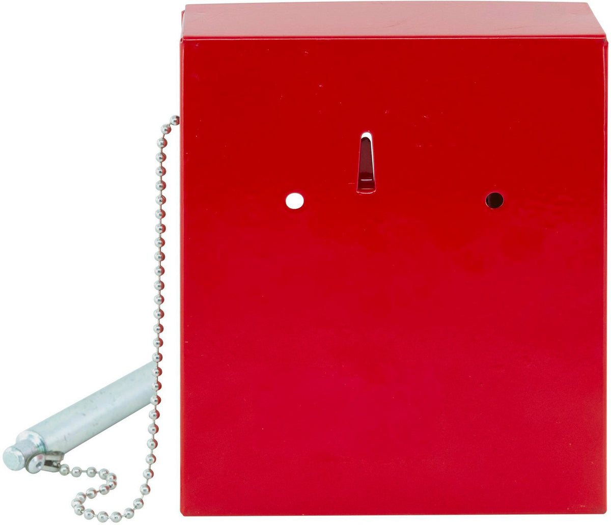 BURG-WÄCHTER Notschlüsselbox EMG 6165 – Stahlblech, rot lackiert, 1 Haken, inkl. Glasbruchstift