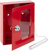 BURG-WÄCHTER Notschlüsselbox EMG 6165 – Stahlblech, rot lackiert, 1 Haken, inkl. Glasbruchstift
