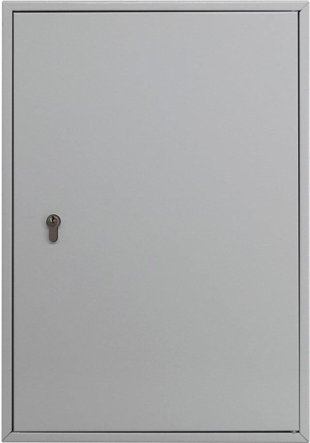 BURG-WÄCHTER Schlüsselschrank 6850/100 PZ mit Profilzylinder, 100 Haken, Stahl, grau, 550x377x80 mm