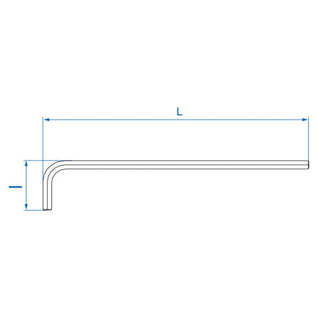 KING TONY Profi-Werkzeuge - 6-Kantschlüssel, lang, metrisch - H19 112519MR