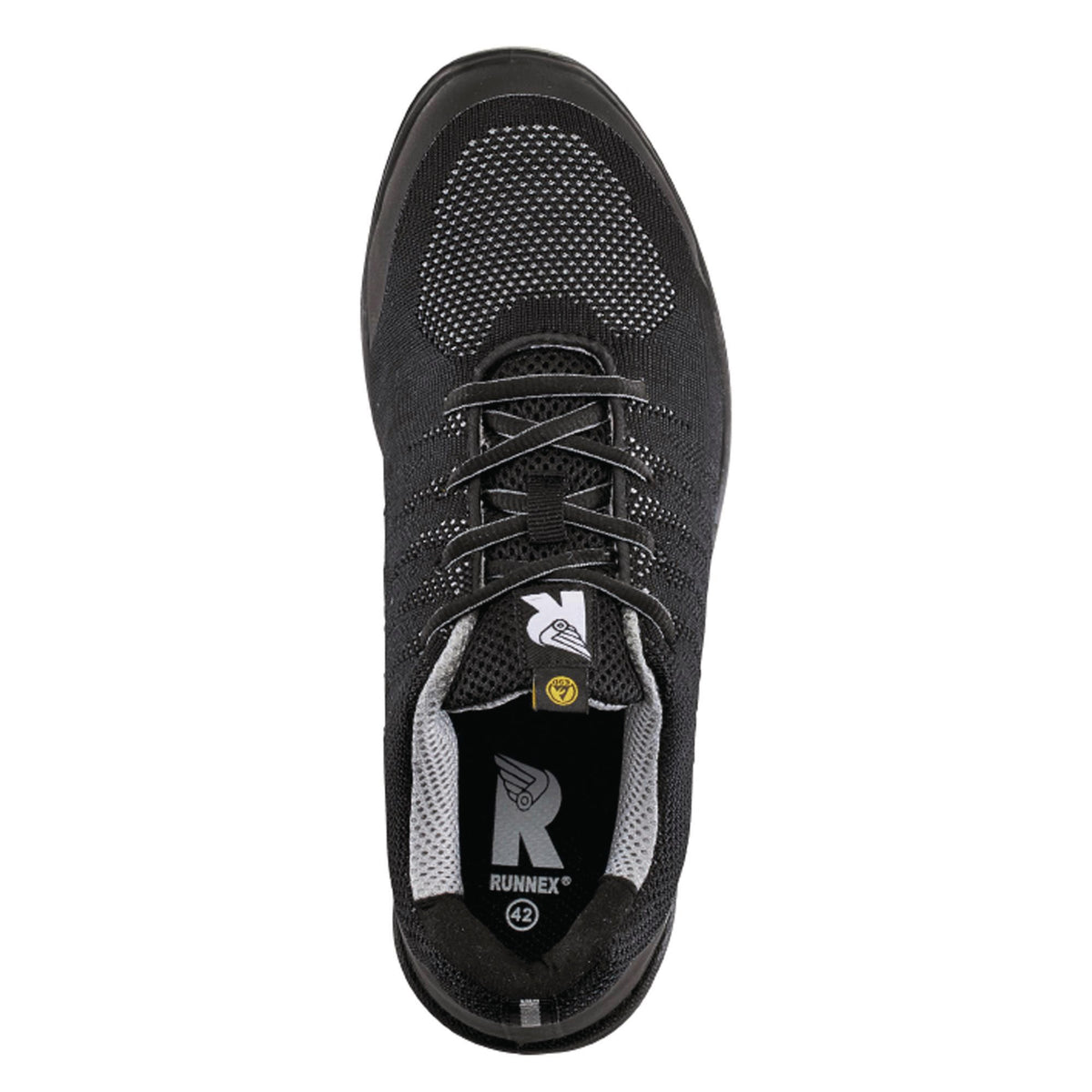 RUNNEX Sicherheitshalbschuh SportStar 5108 S1P SRC ESD, Gr. 40, Weite 10,5, schwarz/grau