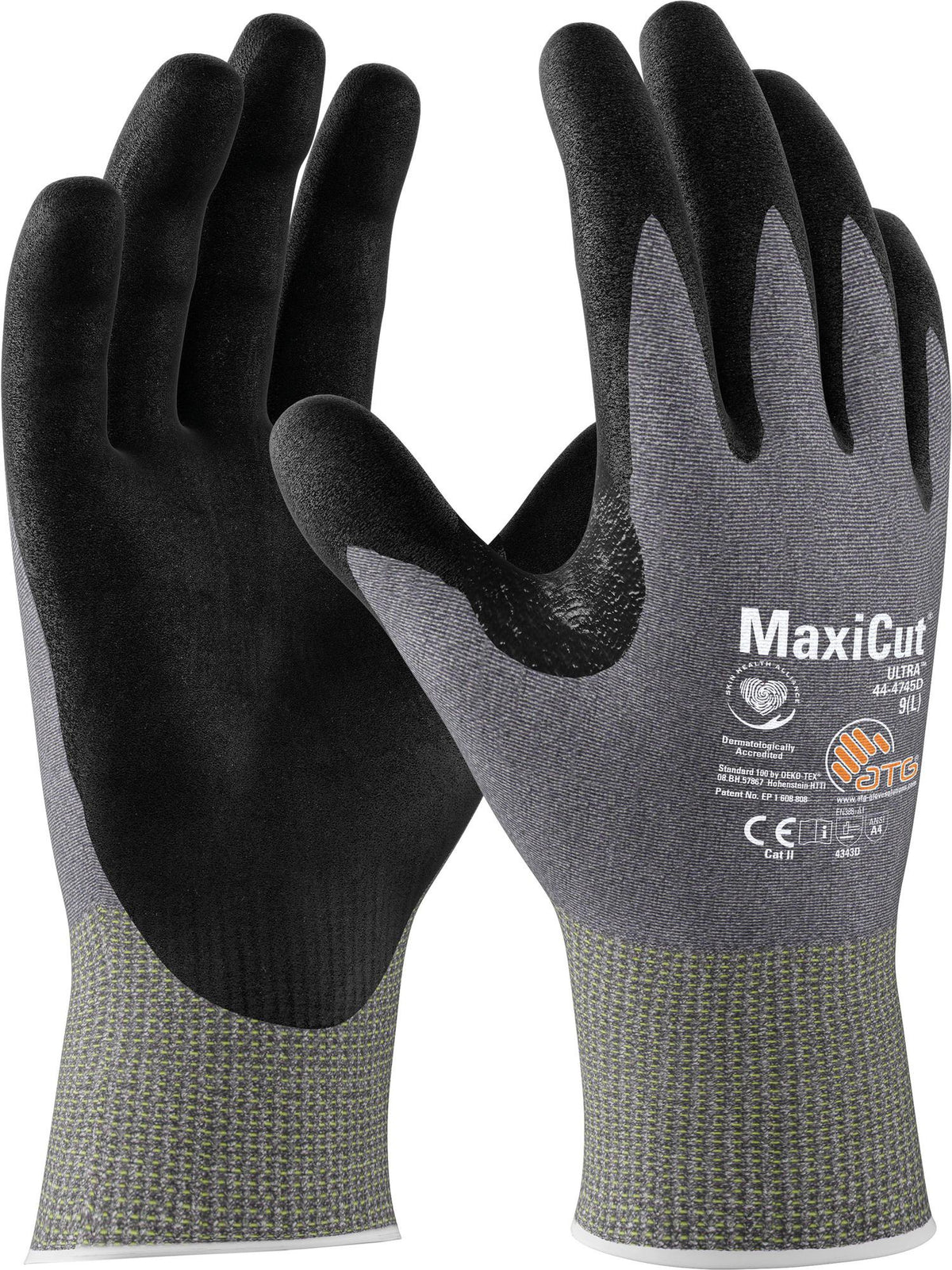 Schnittschutzhandschuhe MaxiCut® Ultra™ 44-4745D Gr.8 von ATG – ISO-Schnittschutzklasse D, touchscreenfähig