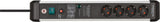 Brennenstuhl Steckdosenleiste Premium-Protect-Line 16 A 230 V mit 4 Steckdosen, Überspannungsschutz und Sicherungsautomat