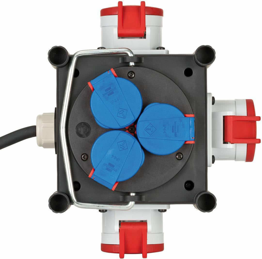 BRENNENSTUHL Stromverteiler 400V/16 A – 3xCEE400V + 3x230V, IP44, mobiler Endverteiler