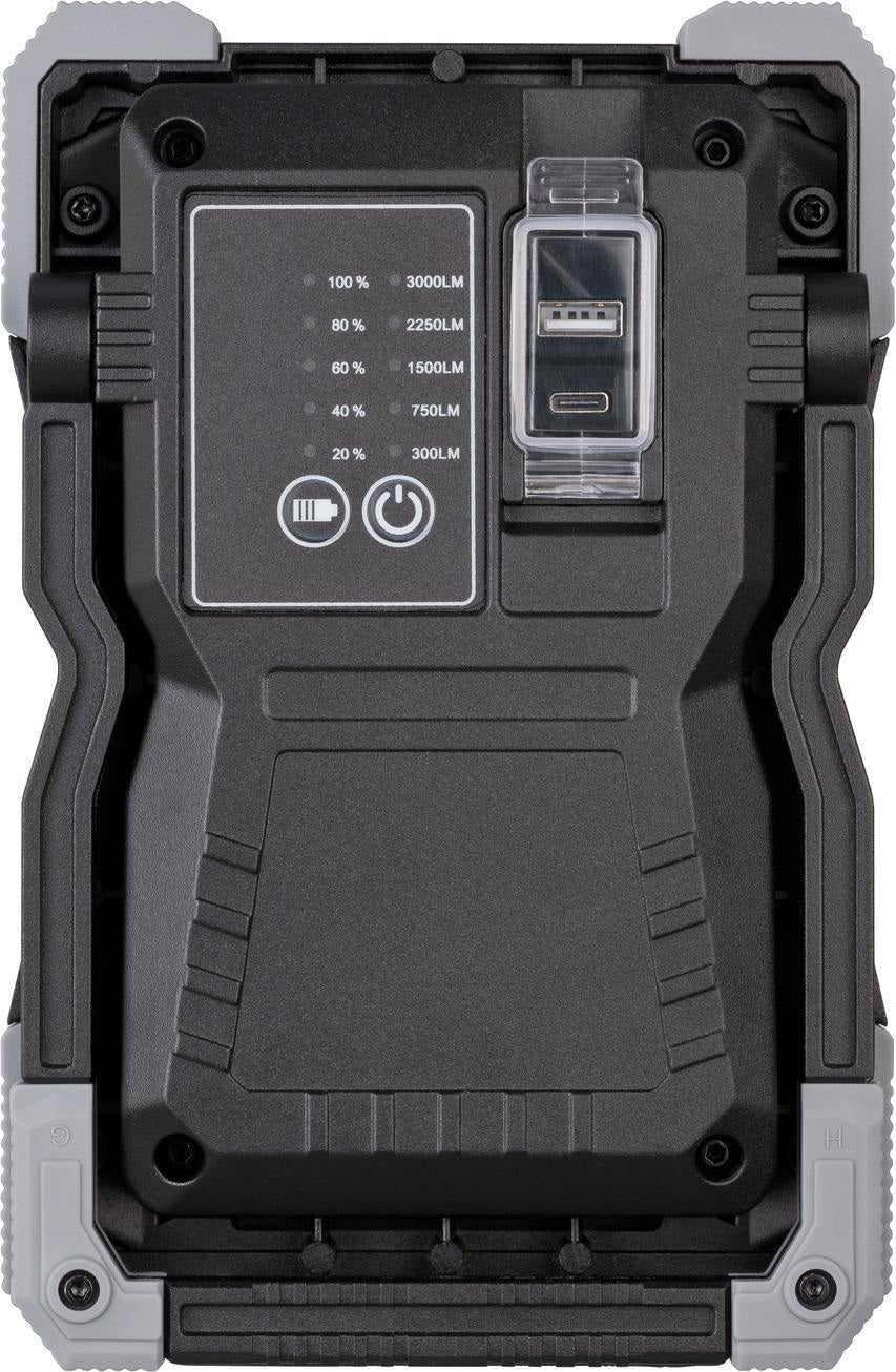 BRENNENSTUHL Akku-LED-Strahler RUFUS 30 W 3000 lm IP65 mit Powerbank-Funktion
