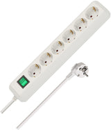 BRENNENSTUHL Steckdosenleiste Eco Line 16 A 250 V, 3 Steckdosen, 1,5 m H05VV-F, weiß
