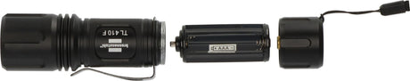 BRENNENSTUHL LED-Taschenlampe LuxPremium TL 410 F, 350 lm, 136 m, Alu, IP44, 6900 K, inkl. Batterien