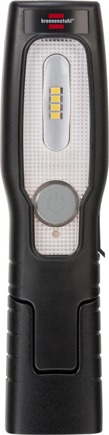 BRENNENSTUHL Akku-LED-Handleuchte HL 201 A – 250 + 70 lm, 3,7 V Li-Ion, knickbarer Fuß, Magnet