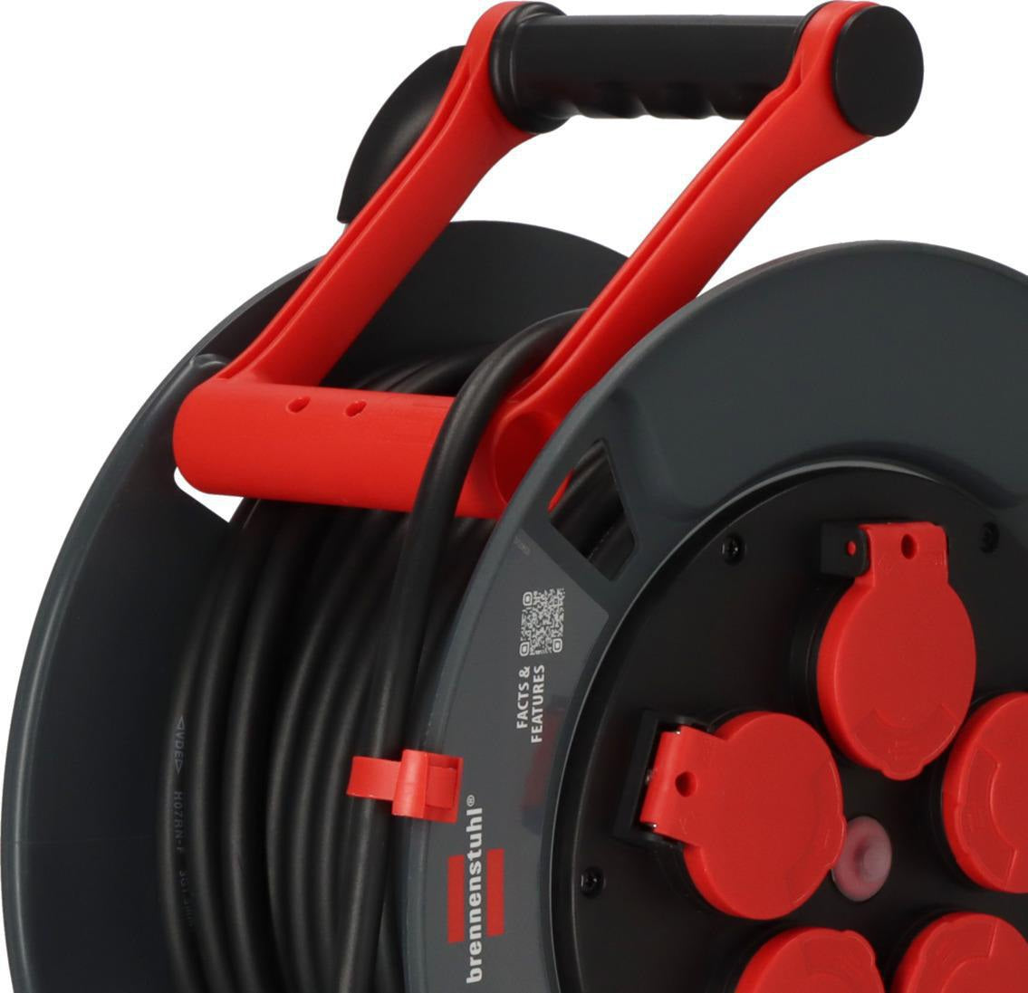 Brennenstuhl Kabeltrommel 320 KU 4200 40m Gummi-Neopren 3x2,5mm² IP44 mit 5 Schutzkontaktsteckdosen