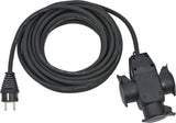 Brennenstuhl Schutzkontaktverlängerung 10 m H07RN-F, 3x1,5 mm², IP44, Vollgummi, 3-Wege-Kupplung