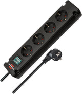 Brennenstuhl Bremounta Steckdosenleiste 4-fach 16A 230V schwarz 1,5m H05VV-F