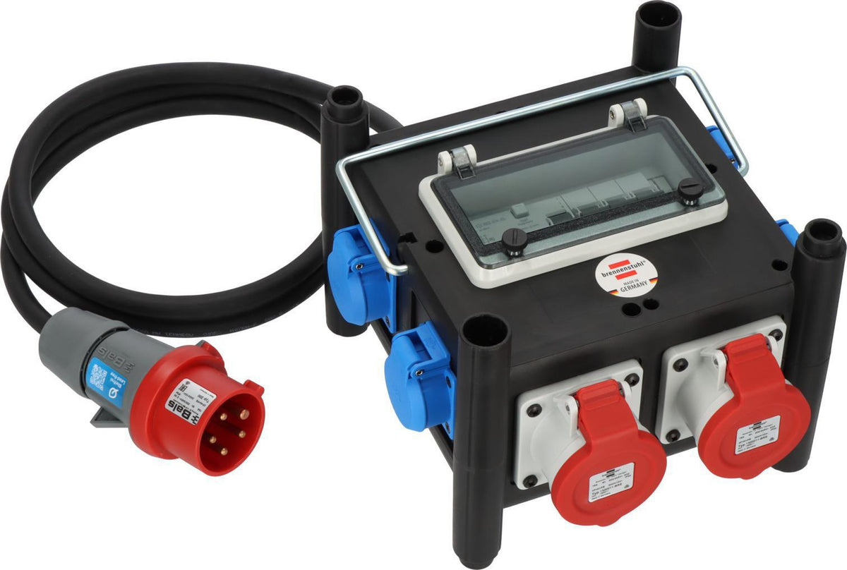 BRENNENSTUHL Stromverteiler 400V/16 A – 3xCEE400V + 3x230V, IP44, mobiler Endverteiler