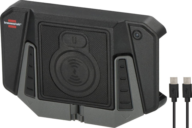 Ladestation WCP 2 A von BRENNENSTUHL – Induktive 10-W-Ladestation mit Handyhalter und LED-Anzeige