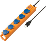 Brennenstuhl Steckdosenblock Super Solid SL 554 – 5-fach, 16 A, 230 V, IP54, 2 m H07RN-F