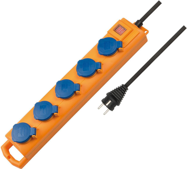 Brennenstuhl Steckdosenblock Super Solid SL 554 – 5-fach, 16 A, 230 V, IP54, 2 m H07RN-F