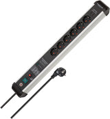 Brennenstuhl Steckdosenleiste Premium-Protect-Line 16 A 230 V mit 4 Steckdosen, Überspannungsschutz und Sicherungsautomat