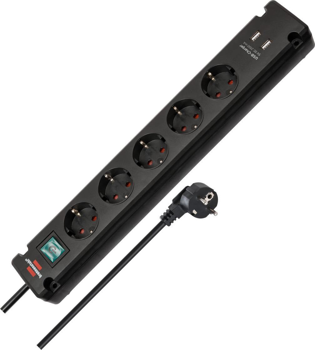 Brennenstuhl Bremounta Steckdosenleiste 4-fach 16A 230V schwarz 1,5m H05VV-F