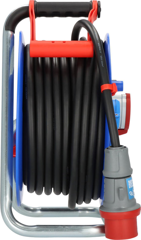 Brennenstuhl Drehstromkabeltrommel Garant 30m H07RN-F 5x2,5mm² – 2 Schutzkontaktsteckdosen, CEE 400V
