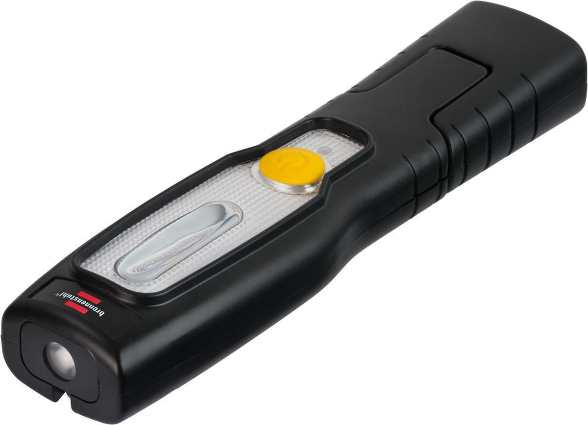 BRENNENSTUHL LED-Akkuhandleuchte HL 200 A – 70/250 lm, 3,7 V Li-Ion, 360° Haken