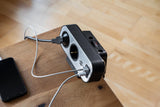 BRENNENSTUHL Tischsteckdosenleiste estilo Dublex 16 A 12 V silber – 9 Steckdosen, USB C 30 W, USB A 18 W