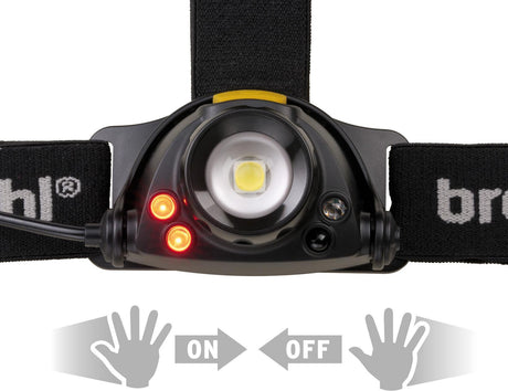 BRENNENSTUHL Akku-LED-Kopflampe SL 401 AF 400 lm IP44 mit Infrarot-Sensor und Rotlicht