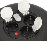 BRENNENSTUHL Kabelbox 15m H05VV-F 3x1,5 mm² mit 4 Schutzkontaktsteckdosen und Überhitzungsschutz