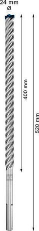 Bosch Hammerbohrer Expert SDS max-8X Ø12 mm, Arbeitslänge 200 mm, Gesamtlänge 340 mm