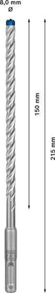 Bosch Expert SDS-7X Hammerbohrer 5 mm, 10 Stück, SDS-plus, Carbide Technology