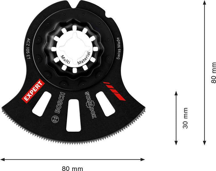 Bosch Segmentsägeblatt Expert MultiMaterial ACZ105ET D105mm Starlock für GFK und CFK